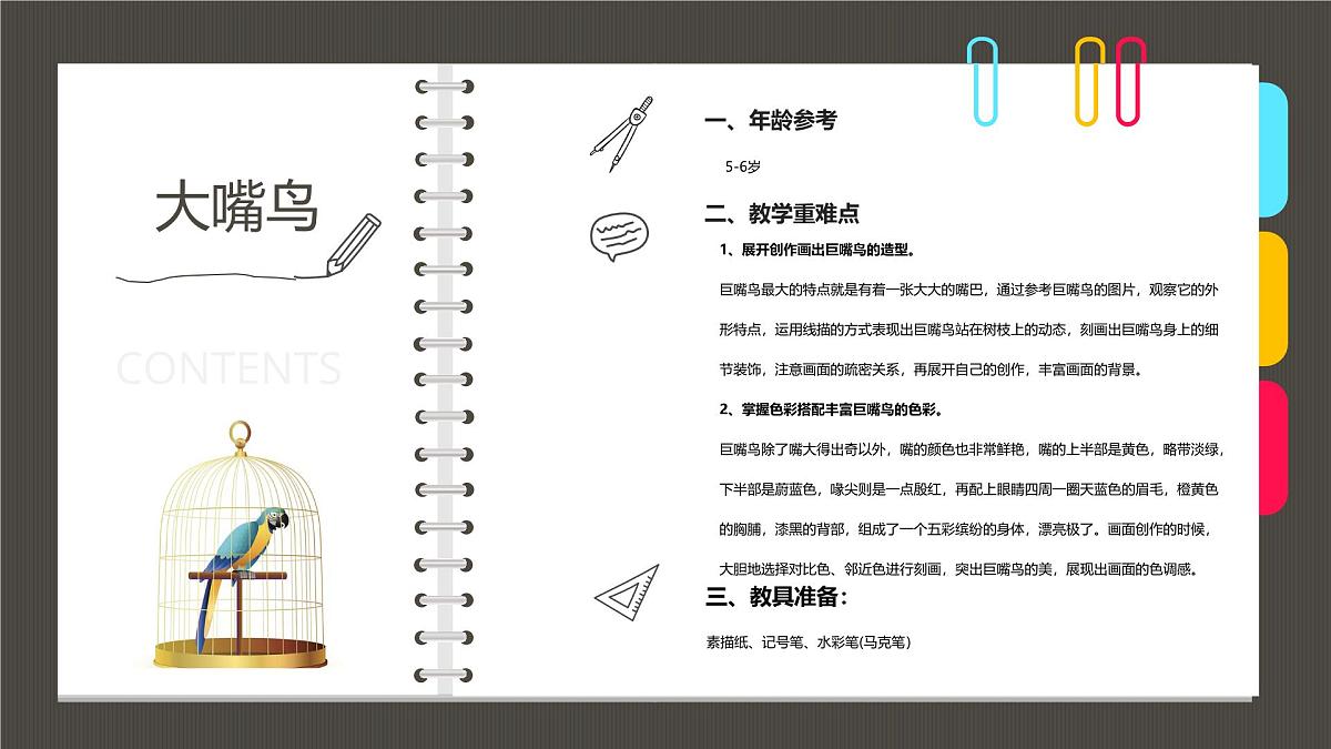 学前教育大班《笼子里的鸟》课件第2页