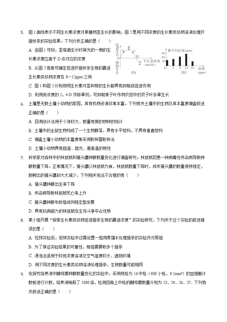 辽宁省辽河油田第二高级中学2021-2022学年高二下学期开学考试生物试题无答案第2页