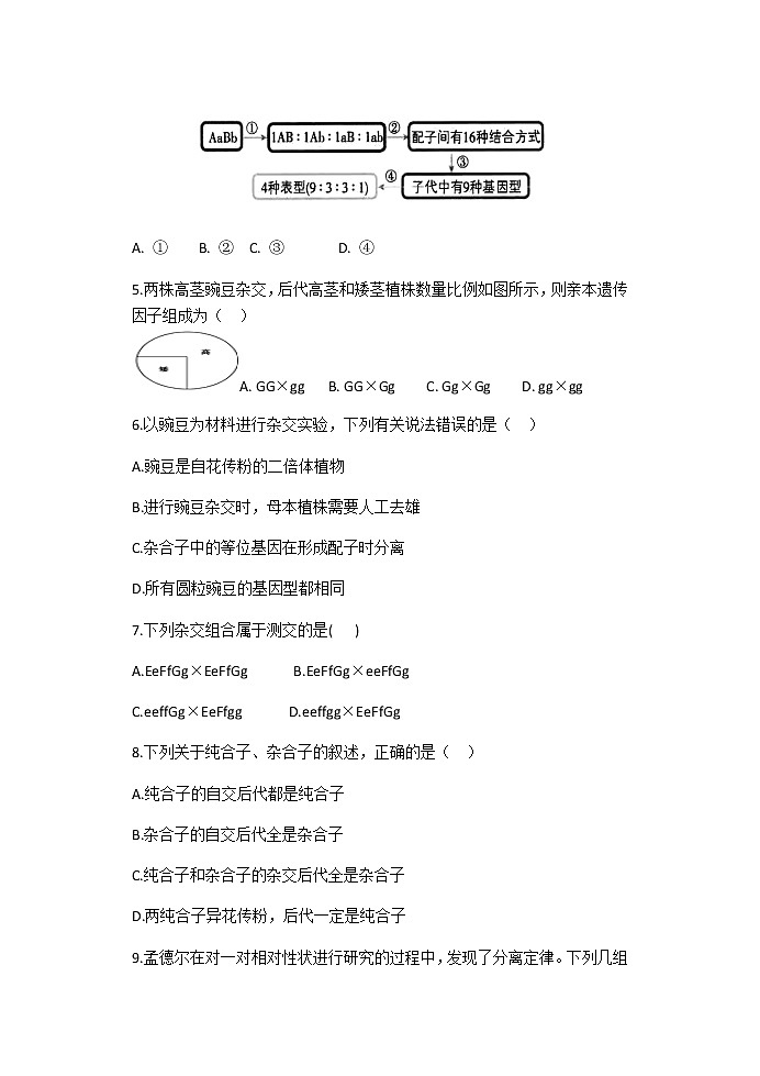 2022天津第二南开学校高一下期中考试生物试卷无答案第2页