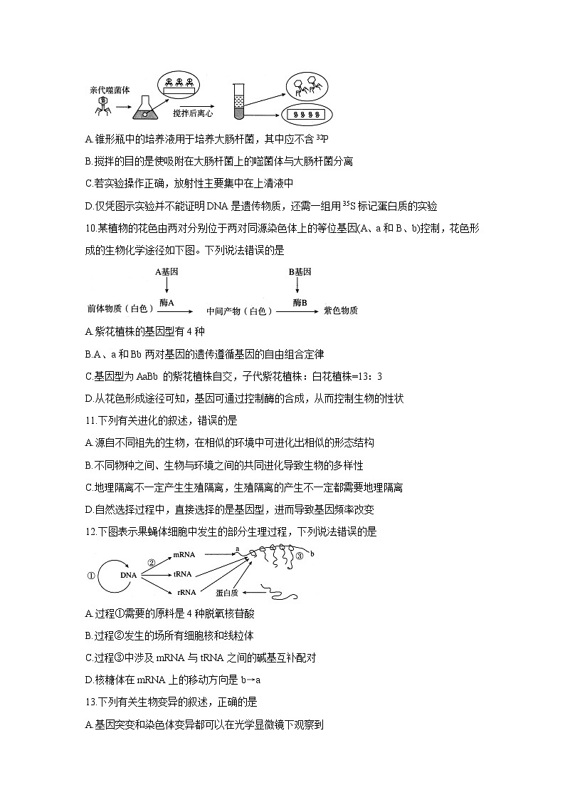 2022大同灵丘县高三上学期8月开学摸底联考生物含答案第3页