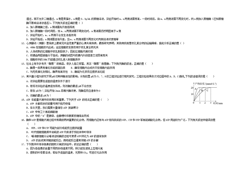2022省大庆大庆实验中学高三上学期开学考试生物试题含答案第3页