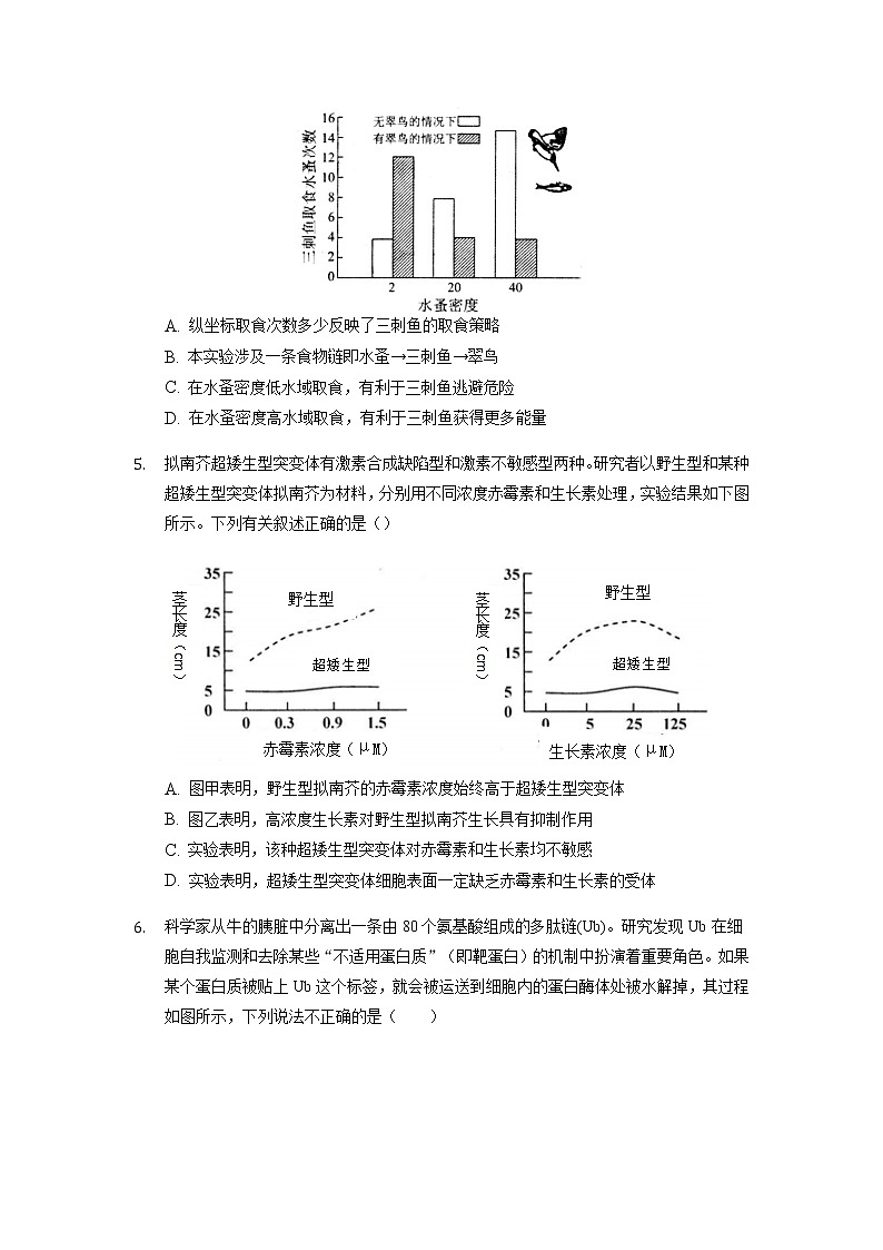 2022滁州定远育才学校高二上学期开学摸底考试生物试题含答案第2页