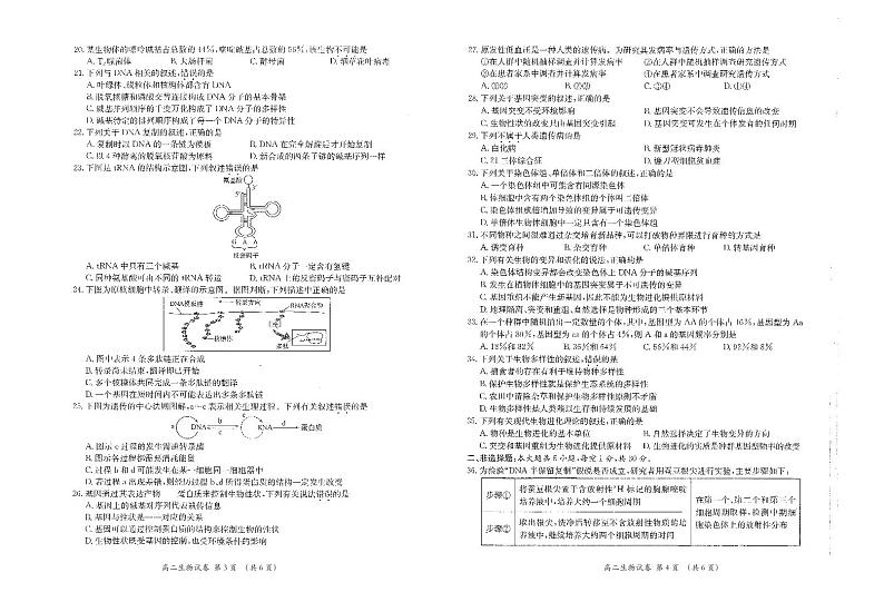 2022崇左高级中学高二上学期开学考试生物试题PDF版含答案第2页