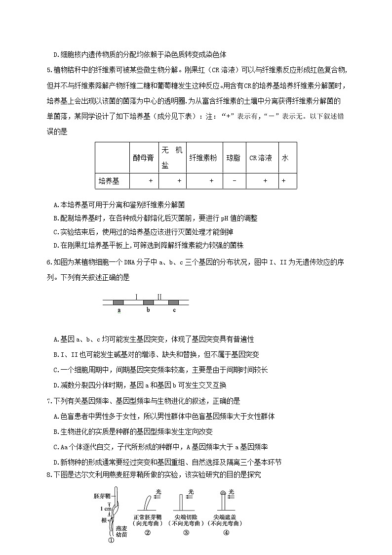 2021济南莱州高三上学期开学考试生物试题含答案02