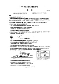 2021无锡高三下学期开学教学质量检测生物试题扫描版含答案