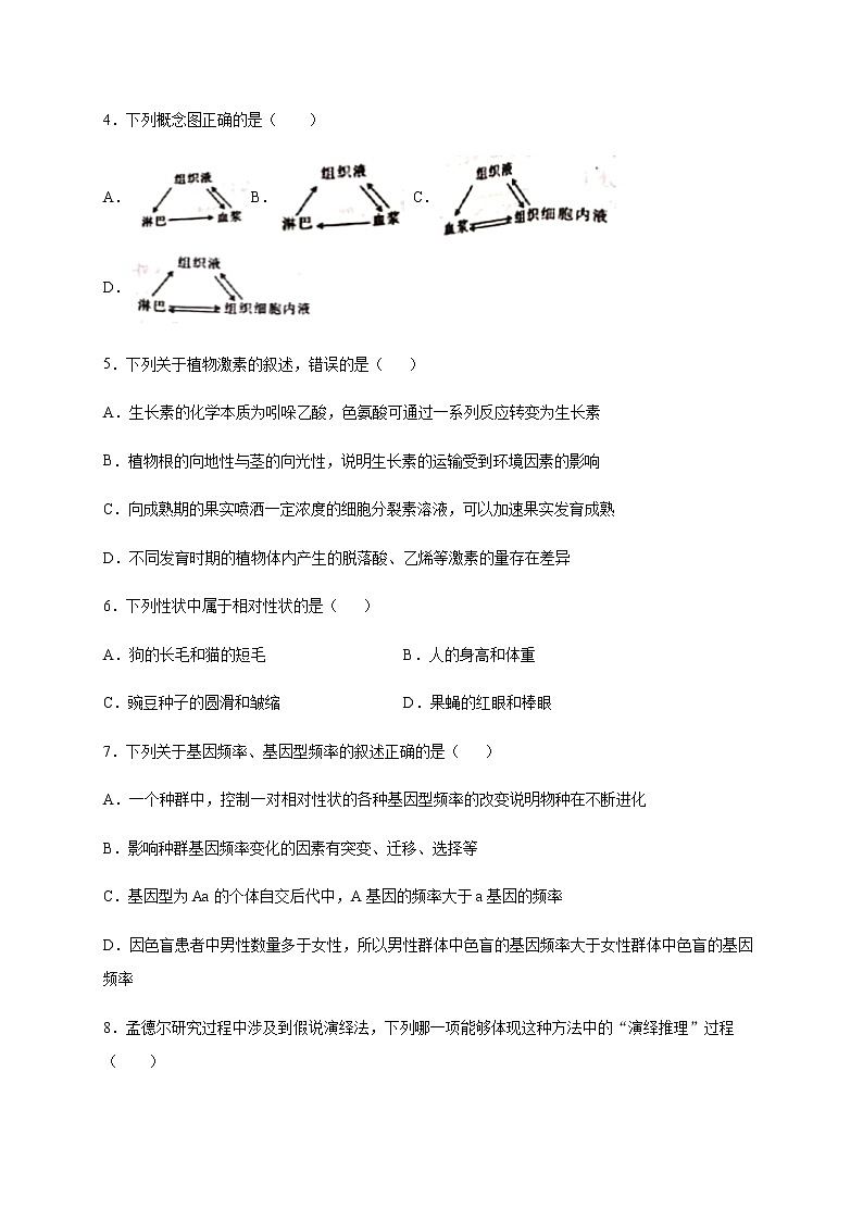 2021泸县五中高二上学期开学考试生物试题含答案第2页