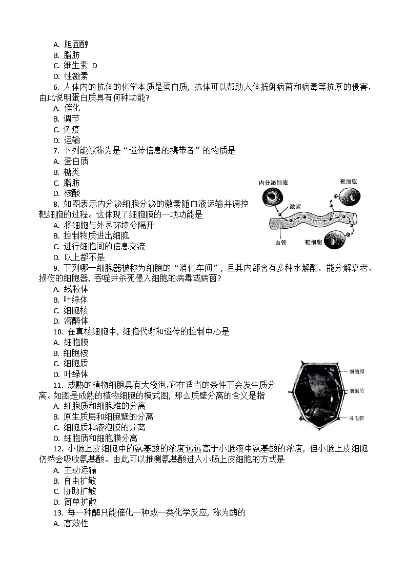 2023湖北省普通高中学业水平合格性考试模拟生物试题（二）含答案第2页