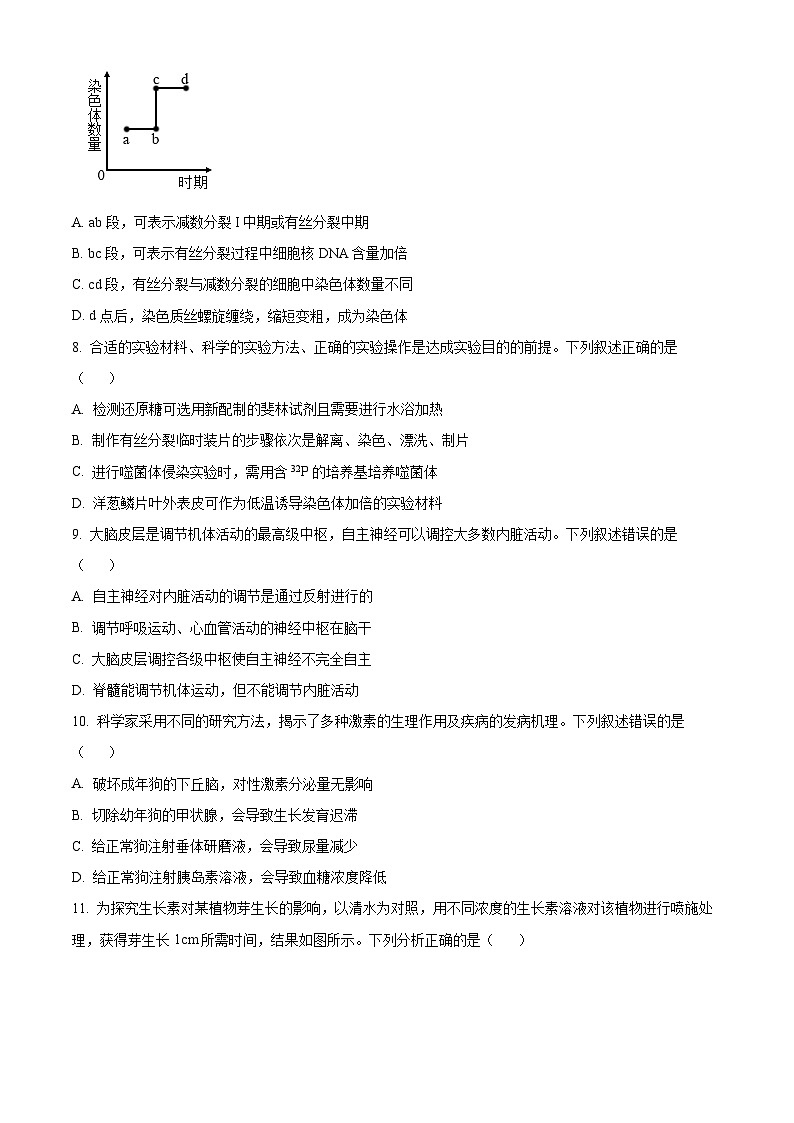2024年1月普通高等学校招生全国统一考试适应性测试（九省联考）生物试题（适用地区：贵州）（原卷版）第3页
