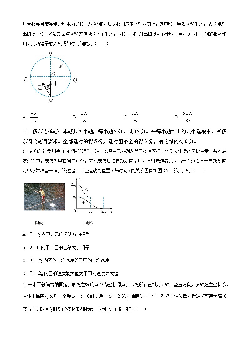 2024年1月贵州省普通高等学校招生考试适应性测试物理试题（试卷）第3页