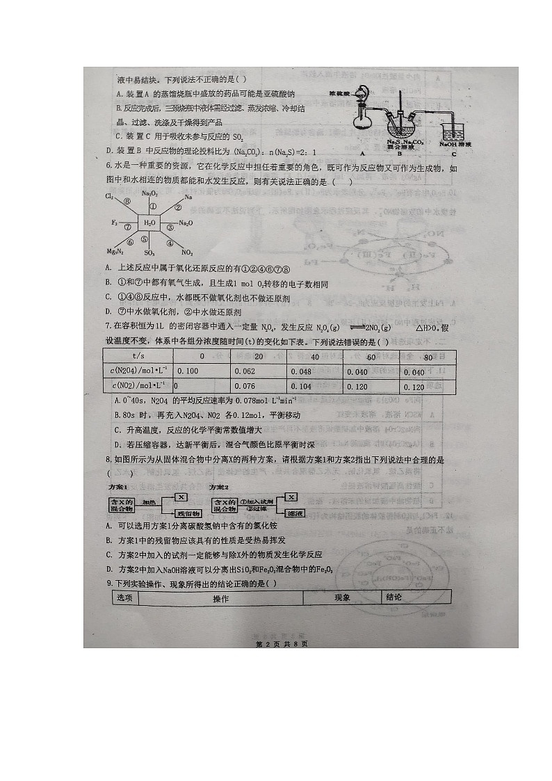 2022临沂临沭一中高三上学期9月开学检测化学试题扫描版含答案02