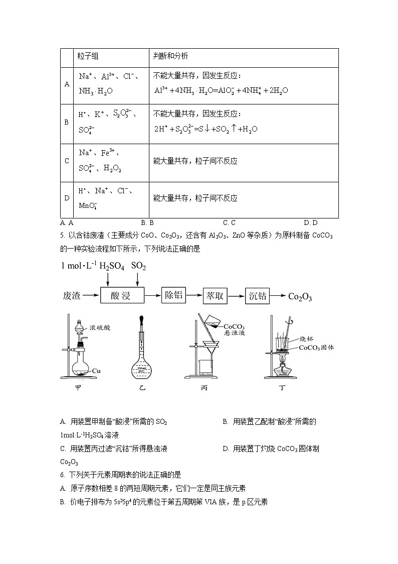 山东省济南市山师大附中2021-2022学年高三上学期开学考试化学试题第2页