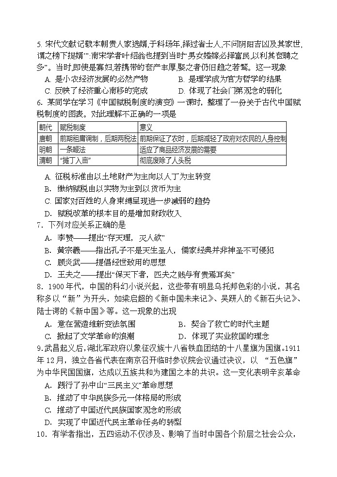 辽宁省六校协作体2021-2022学年高一下学期期初考试历史试题含答案02