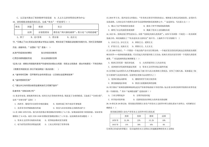 2021安徽省涡阳一中高一下学期第二次质量检测历史试题PDF版含答案02