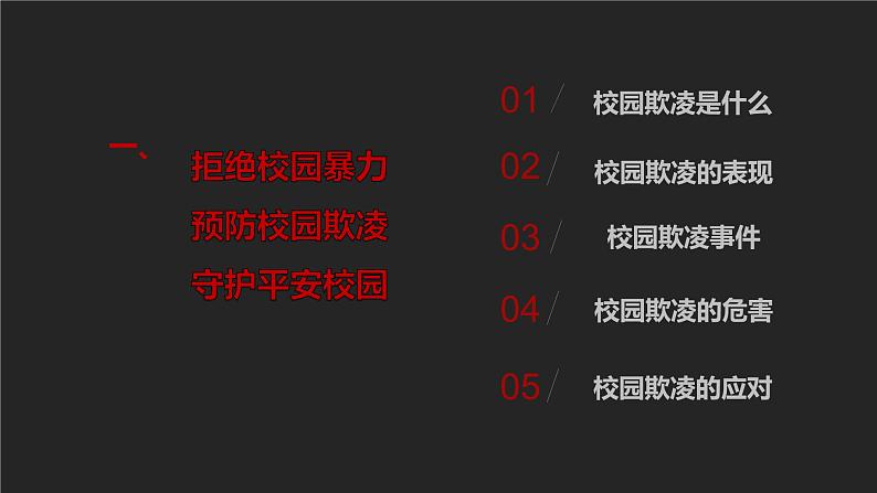 班会主题：校园欺凌、校园安全  课件（共23张ppt）第2页