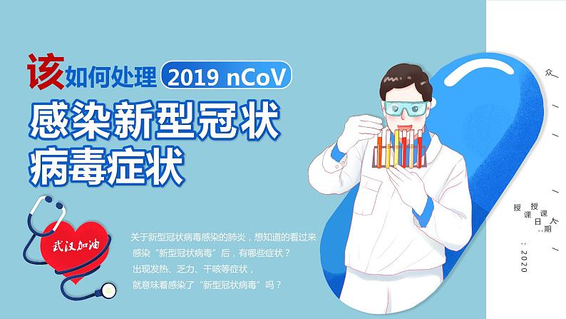 如何处理感染新型冠状病毒症状PPT01