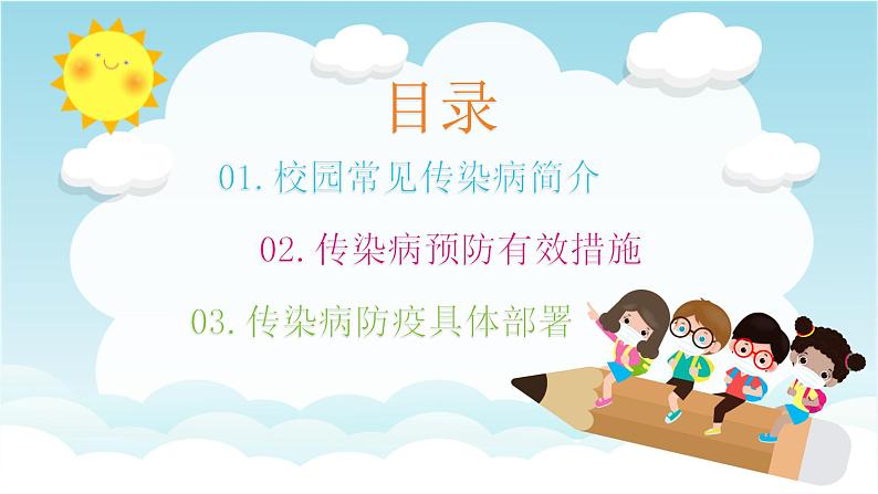 主题班会课件——校园防疫知识02