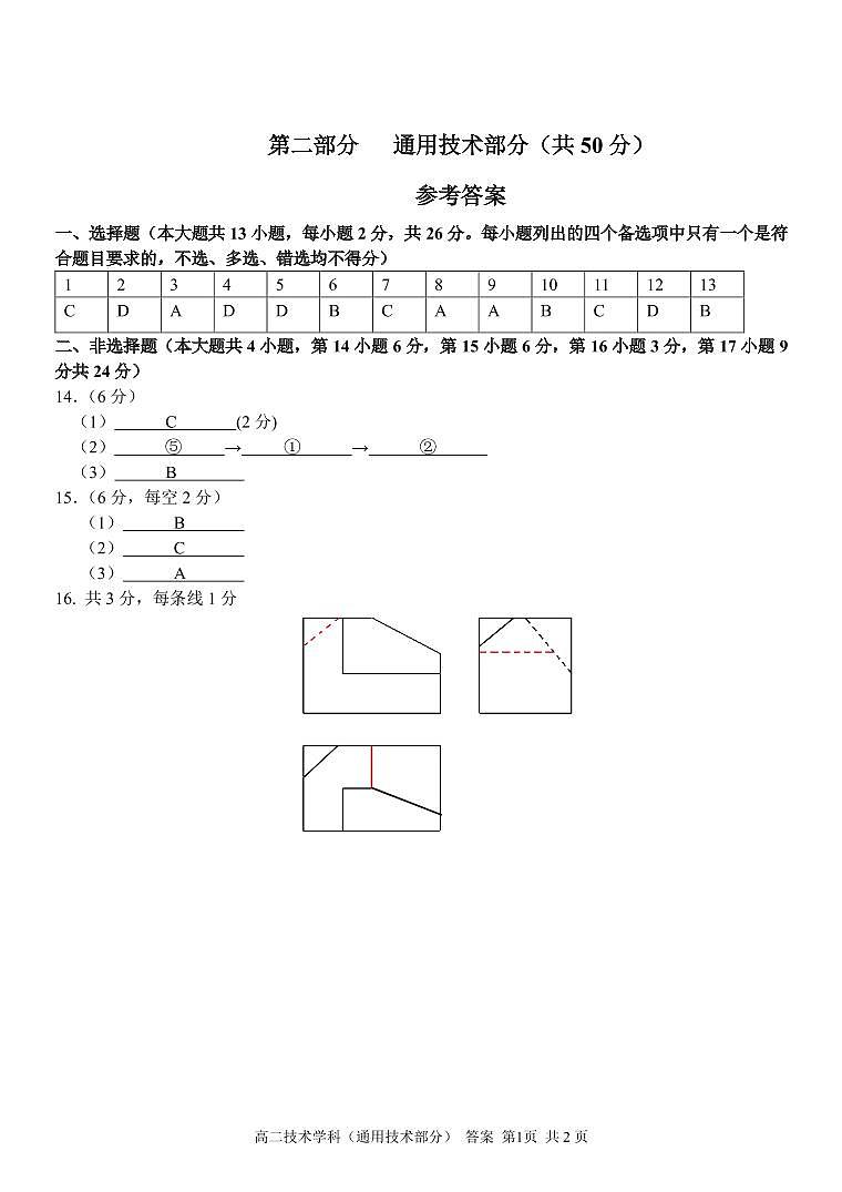 浙江省温州十校联合体2021-2022学年高二上学期期中考试技术试题扫描版含答案01