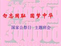 “国家公祭日”主题班会课件-2021-2022学年初中主题班会优质课件