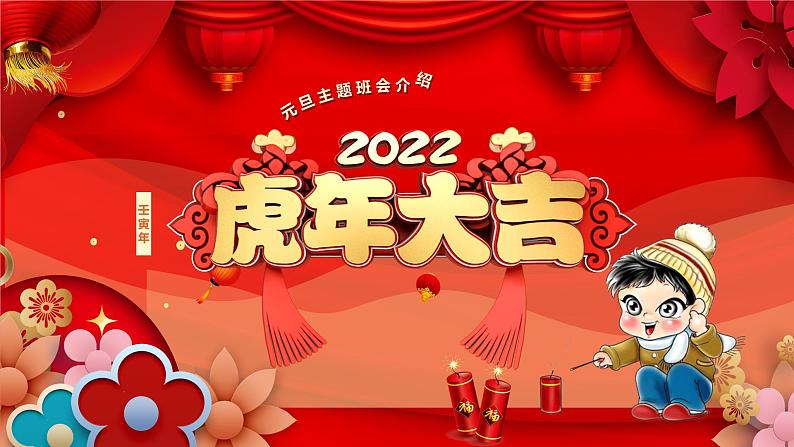 2022年元旦主题班会课件01