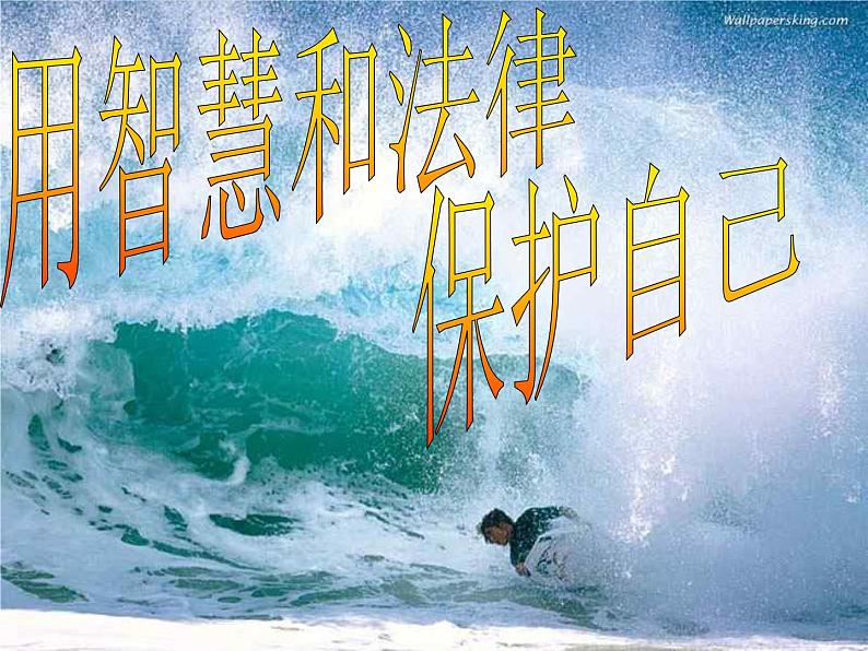 班会课件推荐-用智慧和法律保护自己01