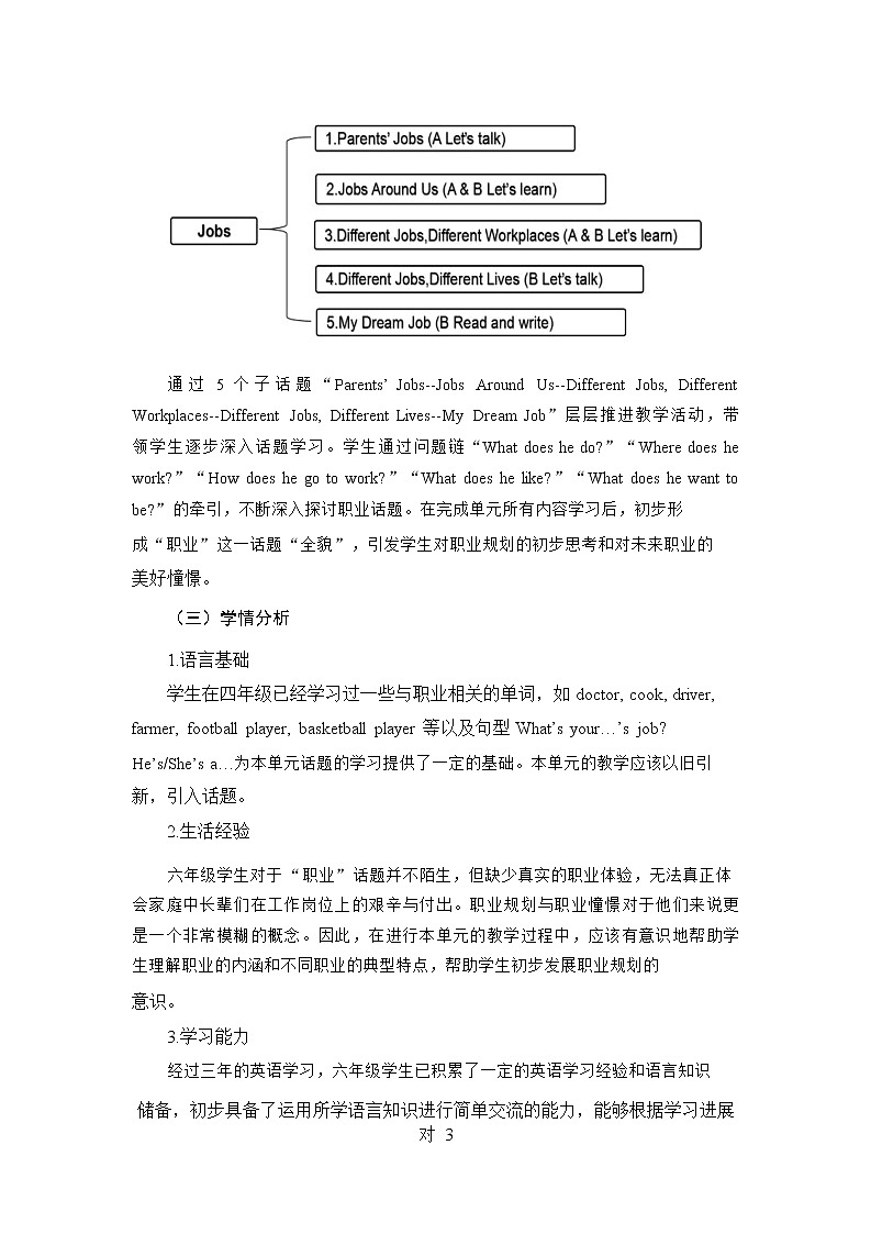 安徽省中小学单元作业设计大赛-小学英语单元作业设计参考样例第3页