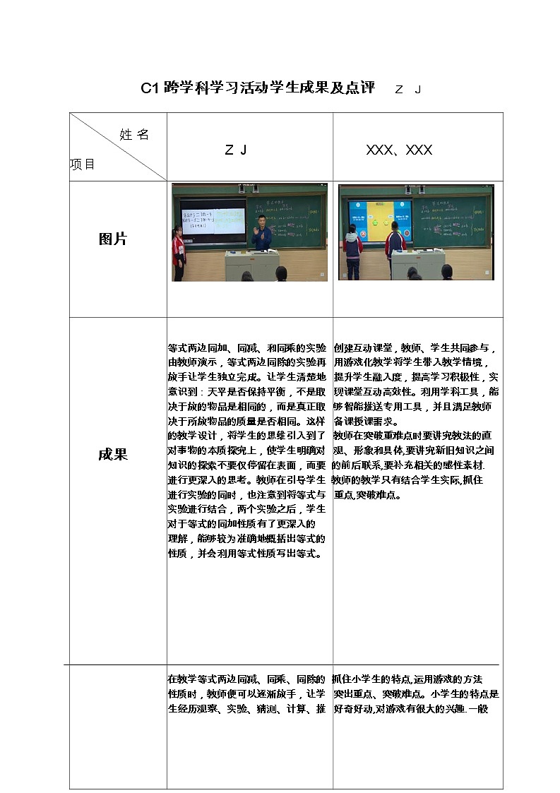 微能力2.0认证作业C1跨学科学习活动学生成果及点评第1页