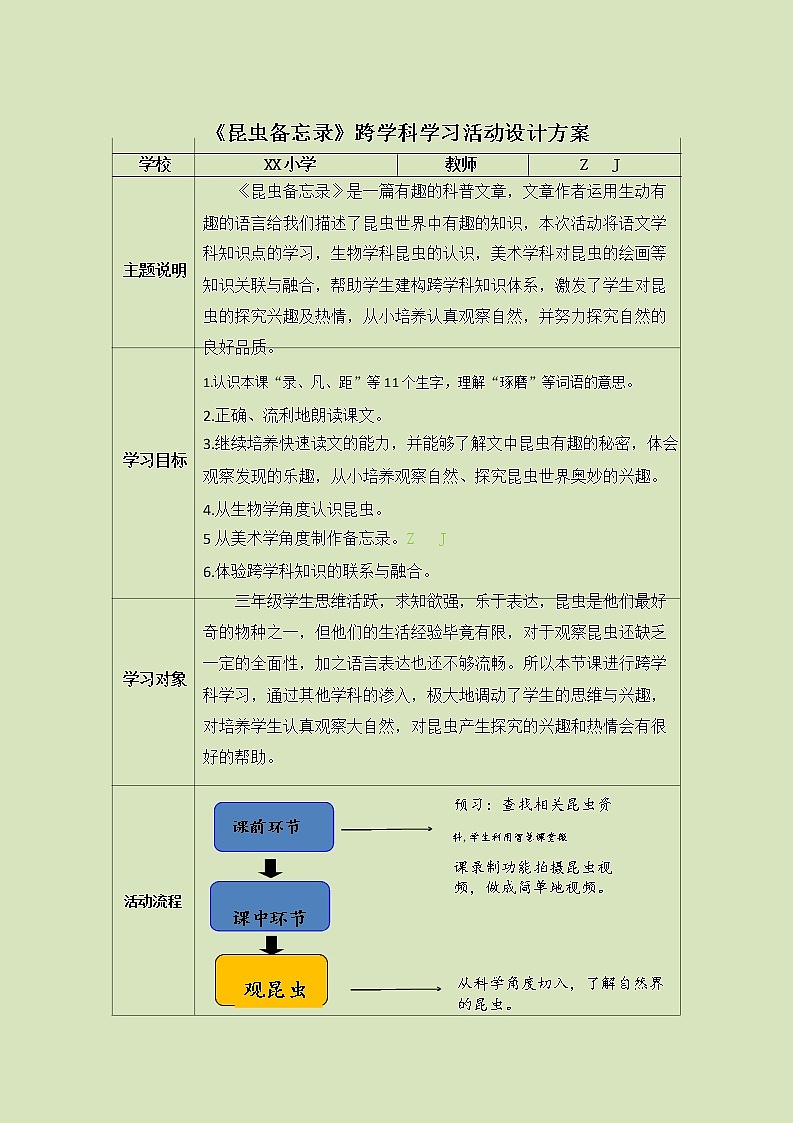 小学语文-C1跨学科学习活动设计-学习活动方案+成果及点评【2.0微能力认证】第2页