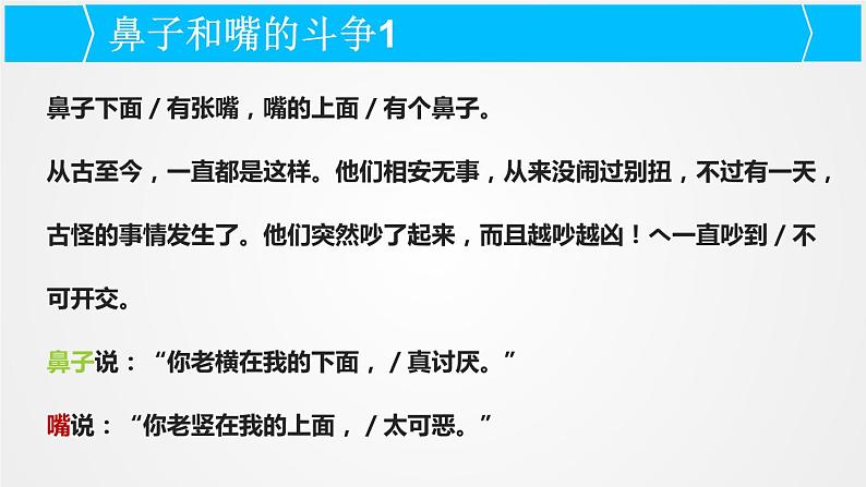 情景剧《鼻子和嘴的斗争》课件 小学课后服务口才系列（基础）第3页