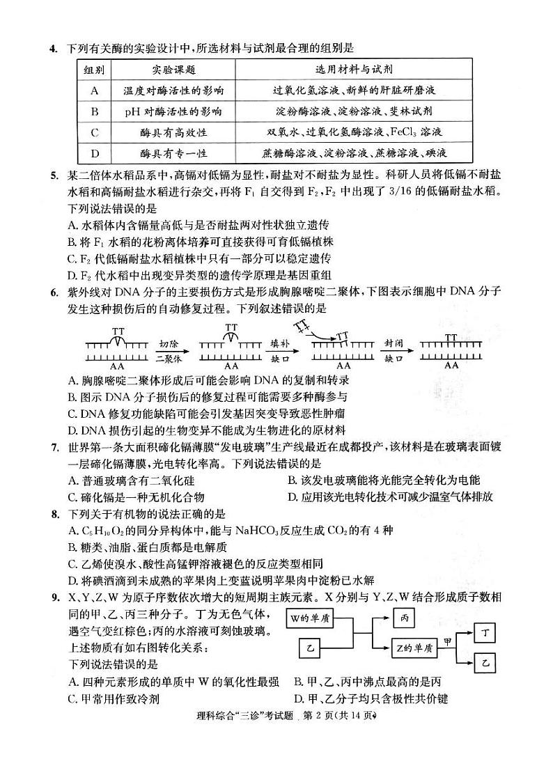 理科综合（无答案）第2页