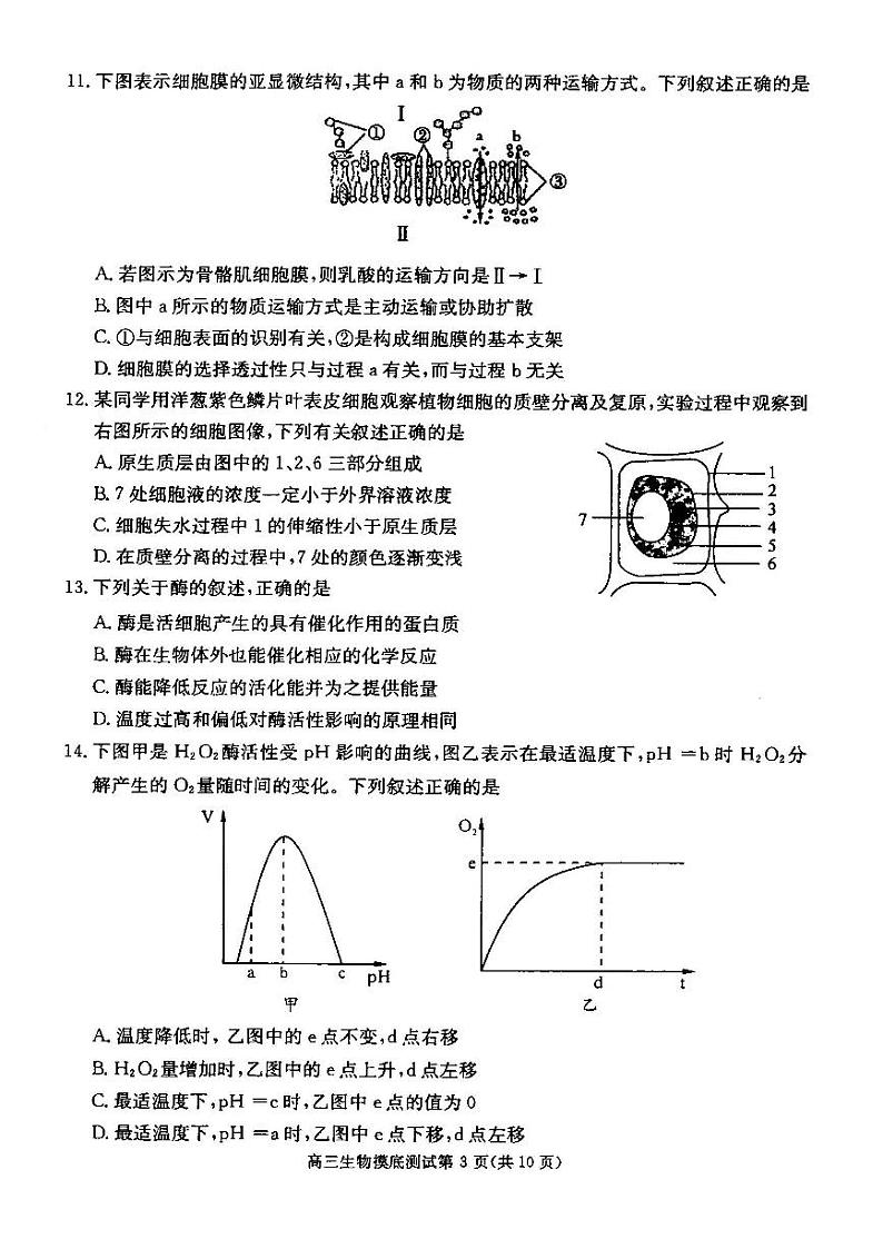 2018成都零诊 试卷03