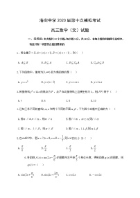 2020陕西省洛南中学高三第十次模拟数（文）试题含答案