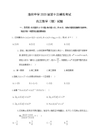 2020陕西省洛南中学高三第十次模拟数（理）试题含答案