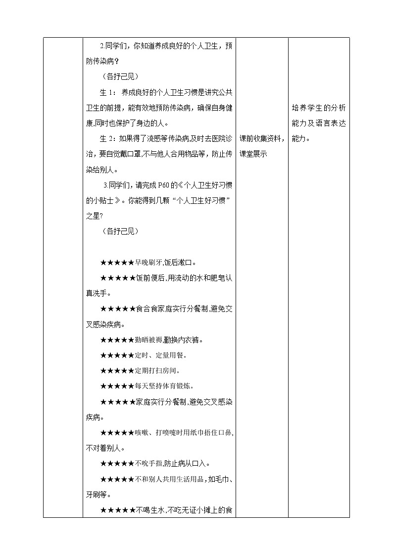 第26课讲究卫生教学设计第2页