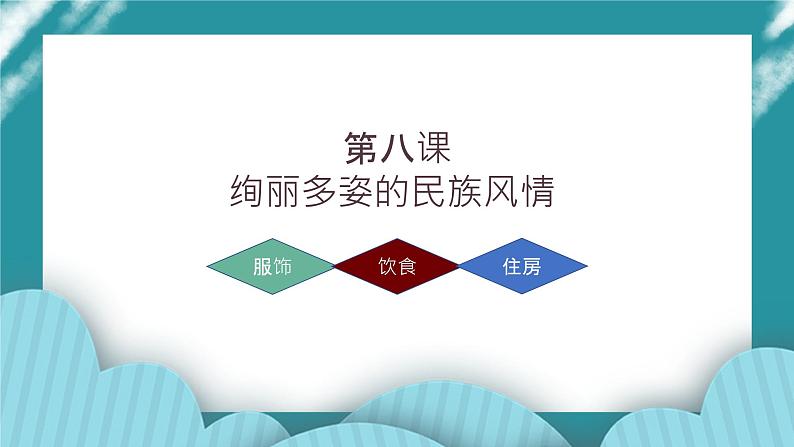 人教版《民族常识》第八课 绚丽多姿的民族风情 课件第1页