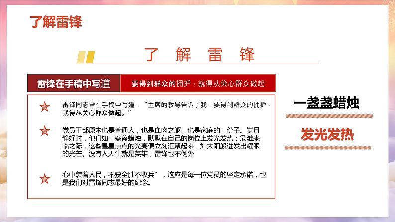 传承雷锋精神争做时代新人---主题班会课件PPT06