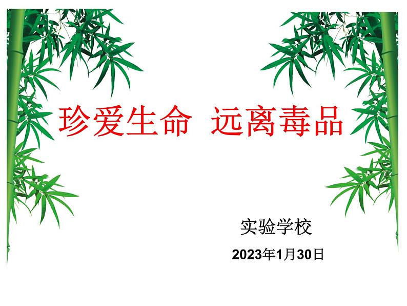 禁毒教育（课件）小学安全教育主题班会01