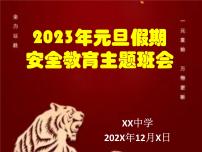 2023年元旦假期安全教育主题班会-2022-2023学年初中主题班会优质课件