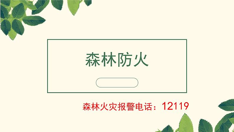 森林防火-2022-2023学年初中主题班会优质课件01