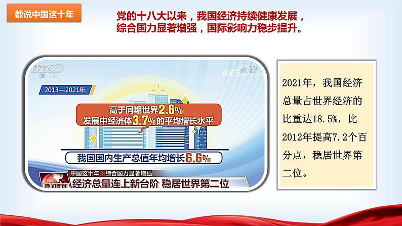 看中国这十年辉煌成就 迎国庆祝祖国繁荣富强  爱国主义教育主题班会-2022-2023学年初中主题班会优质课件第6页