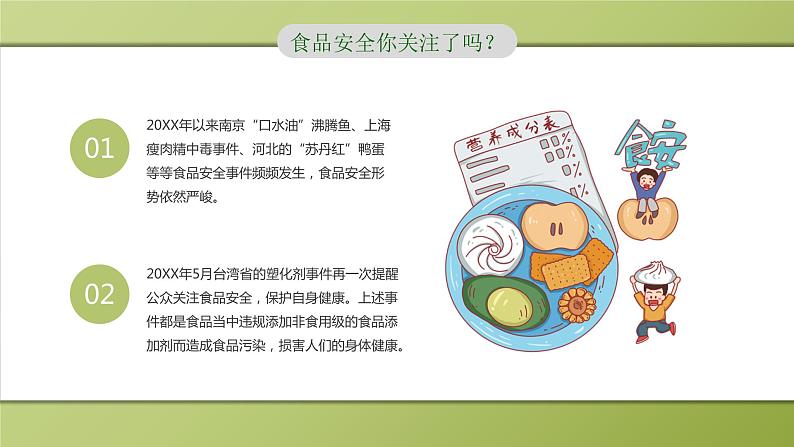 学校食品安全+课件-2022-2023学年高中主题班会05