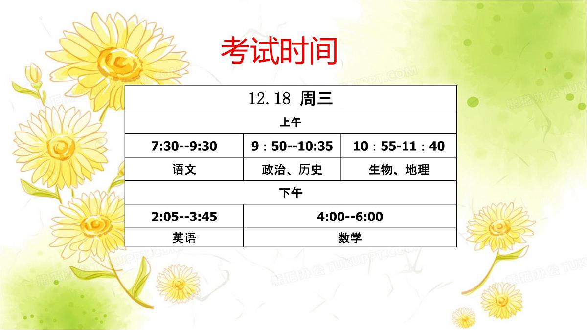 考前指导、考试指导、考试注意事项课件PPT第3页