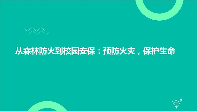 从森林防火到校园安保：预防火灾，保护生命+课件-2022-2023学年高中心理健康主题班会01