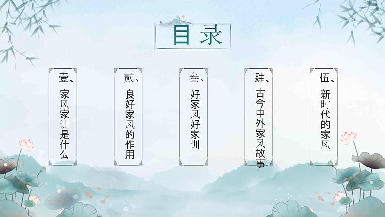 中国风家风家训教育课件PPT第3页