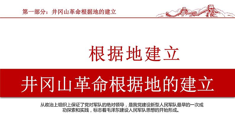 不忘初心 继续前进——学习井冈山精神党课课件ppt模板第6页