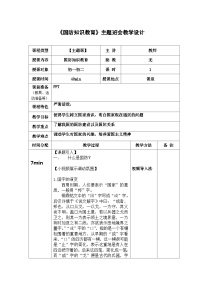 《国防知识教育》主题班会教学设计