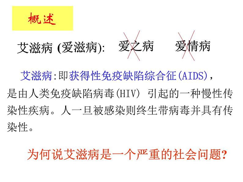 中小学心理健康教育主题班会课件《艾滋病基本知识B》第3页