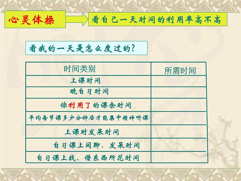 中小学时间管理主题班会课件《把握生命的每一分钟 (2)》05