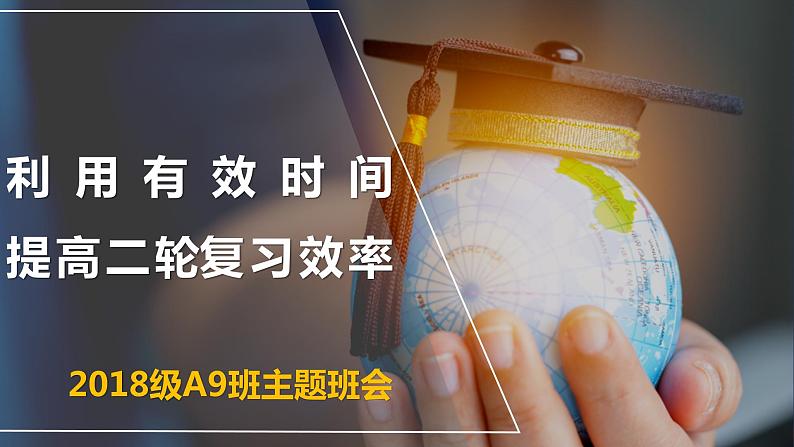 进入高三与高考备考冲刺动员主题班会课件之利用有效时间提高二轮复习效率第1页