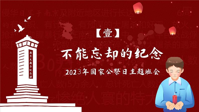 16第十六周：国家公祭日主题班会（课件）第3页