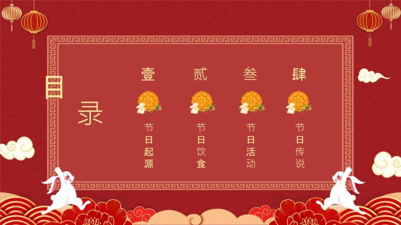 中国传统中秋节节日PPT模板02